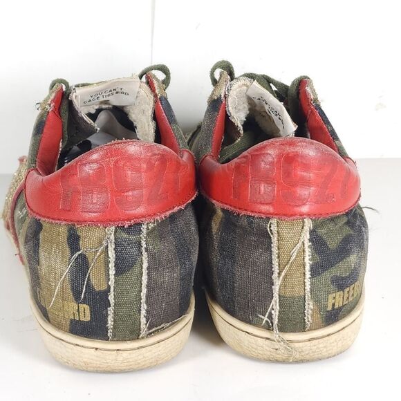 Freebird By Steven Women's Fb927 US10 Camo Red Distressed Casual Sneakers - Picture 8 of 16